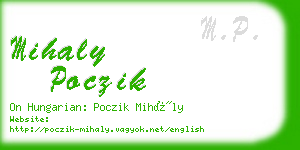 mihaly poczik business card